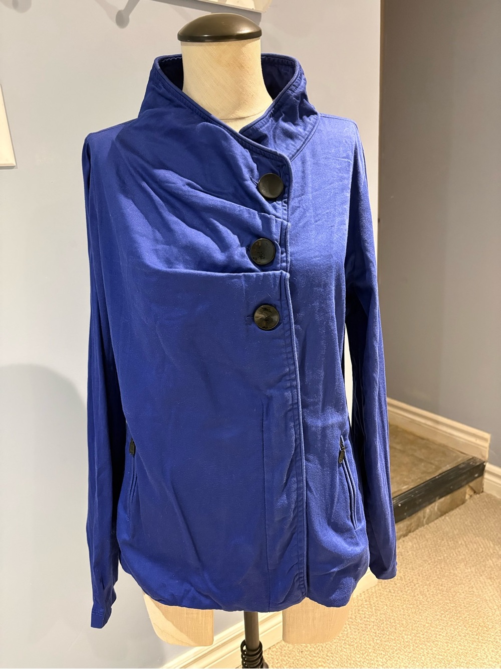 Women’s Royal Blue Schwiing Asymmetric Button Jacket size M